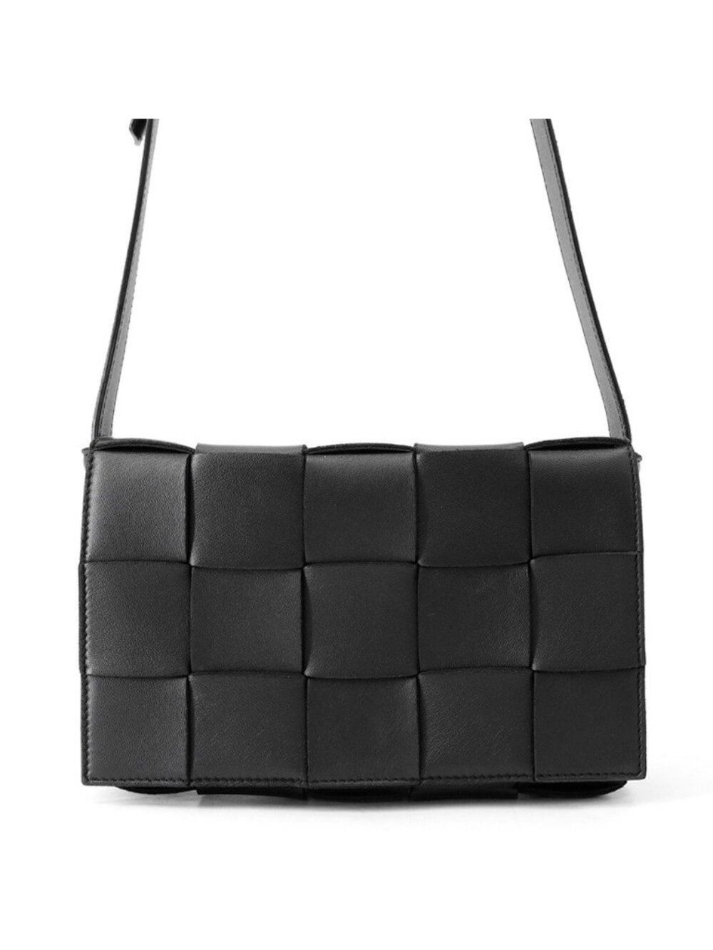 Bottega Veneta Shoulder Bag Maxi Intrecciato Small Cassette Lambskin Black